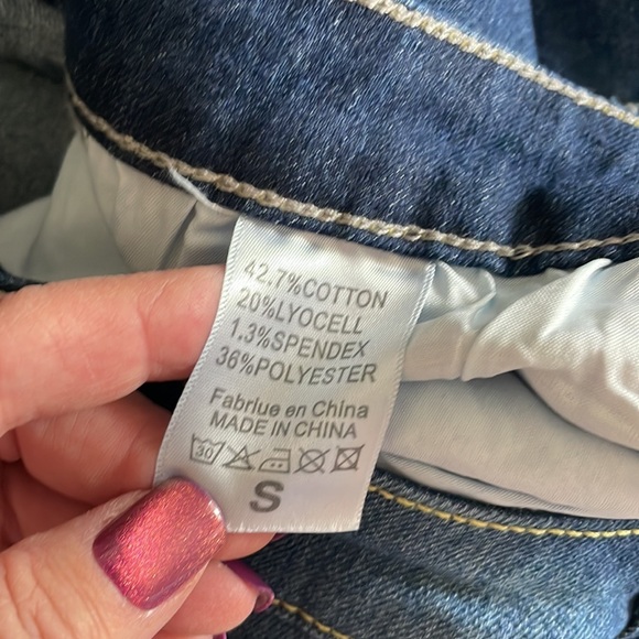 Ladies high waisted super wide leg jeans - Picture 4 of 8